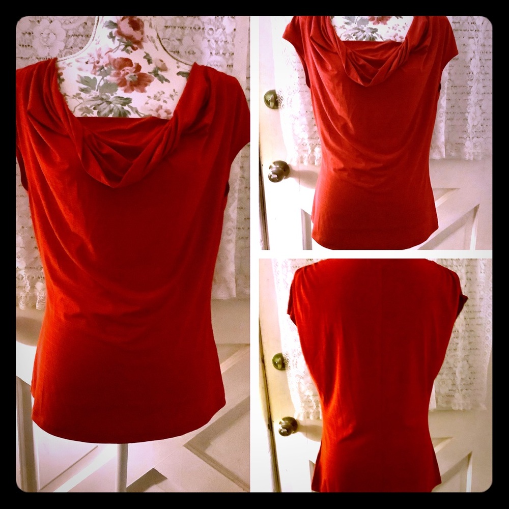 VTG Jr L Ladies S/Med Knit Cowl Neck Knit Blouse